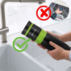 Kubek termiczny ze stali z antypoślizgową nakładką 900ml