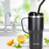 Kubek termos bidon termiczny ze słomką na kawę 600ml