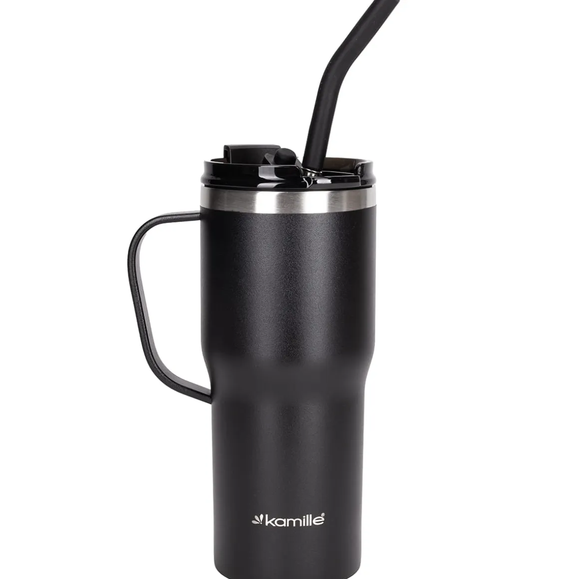 Kubek termos bidon termiczny ze słomką na kawę 600ml