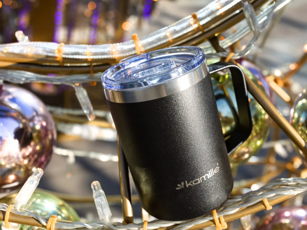 Kubek termos termiczny na kawę herbatę z uchwytem 360ml