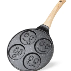 Marmurowa patelnia do pancakes naleśników jajek BUŹKI MINKI EMOTKI