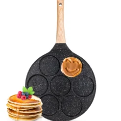 Marmurowa patelnia do pancakes naleśników jajek BUŹKI MINKI EMOTKI 26cm