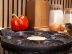 Marmurowa patelnia do pancakes naleśników jajek BUŹKI MINKI EMOTKI 26cm
