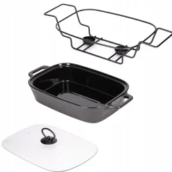 Naczynie żaroodporne ceramiczne z podgrzewaczem 2,5l