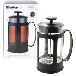 Nowoczesny szklany zaparzacz do herbaty, ziół, kawy 600ml