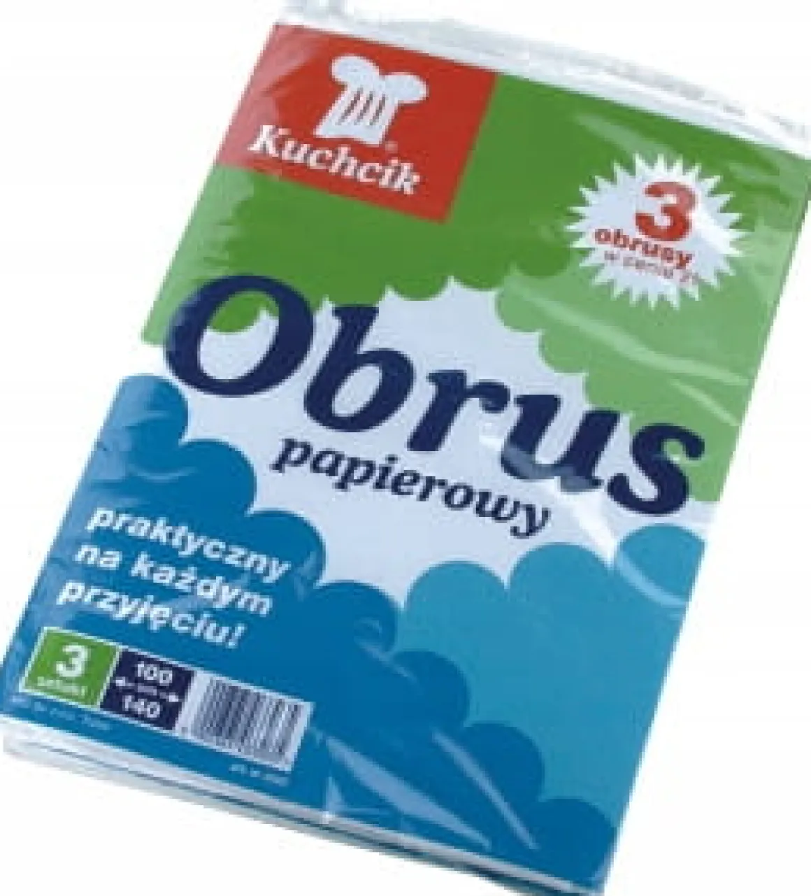 Obrus jednorazowy, papierowy na przyjęcia, piknik 100x140cm 3 szt.