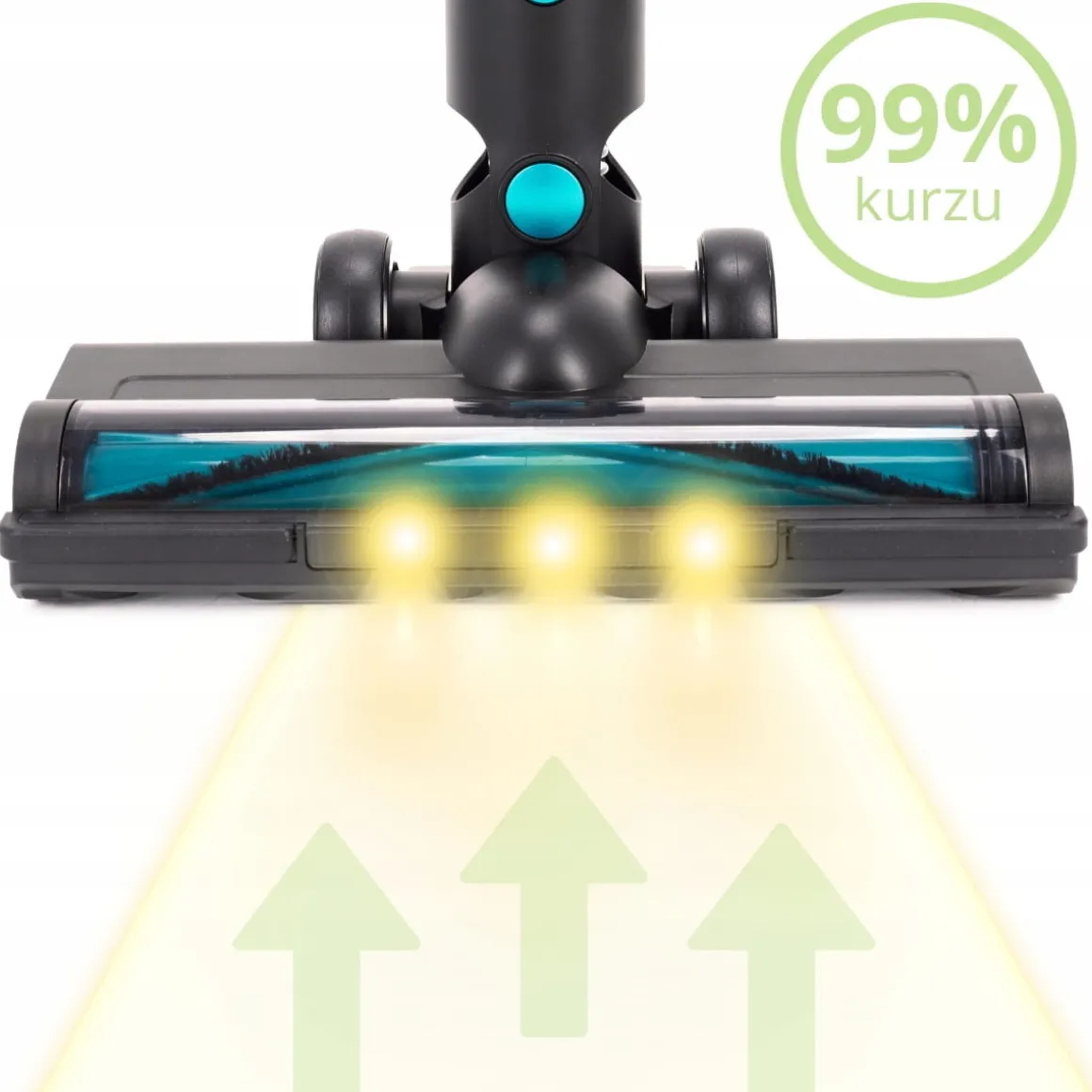 Odkurzacz pionowy bezprzewodowy FILTR HEPA + akcesoria 0,4L MOCNY