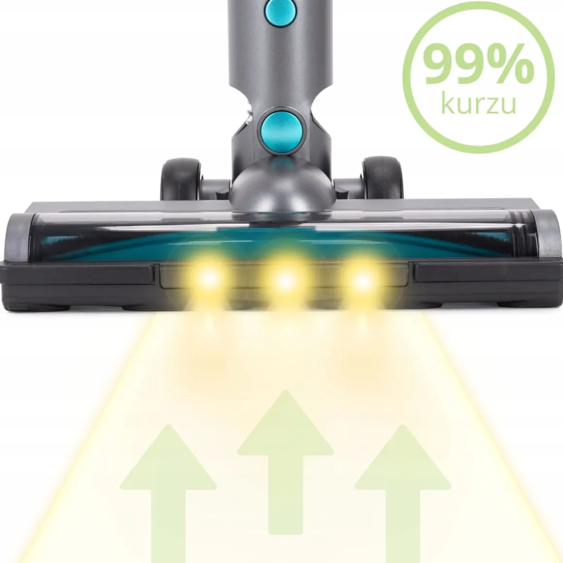 Odkurzacz pionowy bezprzewodowy FILTR HEPA + akcesoria 0,6L MOCNY