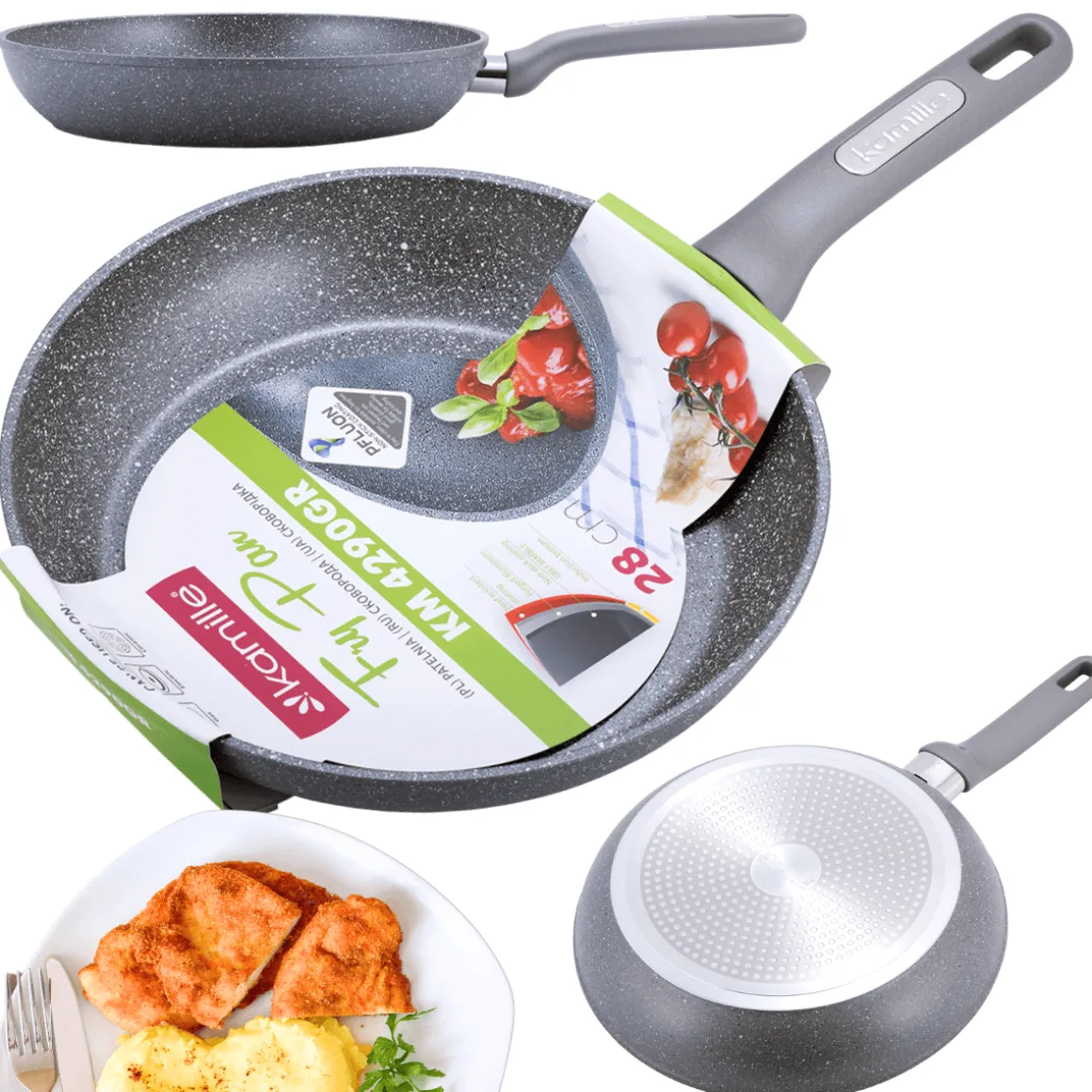 Patelnia 28cm z powłoką granitową