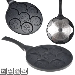 Patelnia do pancakes naleśników jajek BUŹKI MINKI EMOTKI