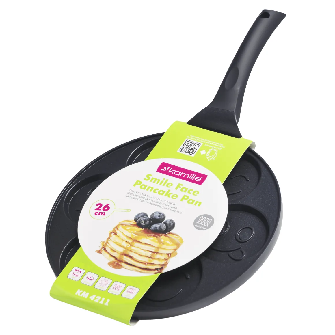 Patelnia do pancakes naleśników jajek BUŹKI MINKI EMOTKI