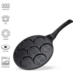 Patelnia do pancakes naleśników jajek BUŹKI MINKI EMOTKI