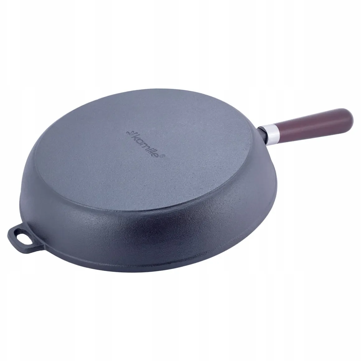 Patelnia żeliwna solidna głęboka 30 cm