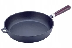 Patelnia żeliwna solidna głęboka 30 cm