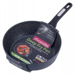Patelnia głęboka gruba marmurowa 28cm