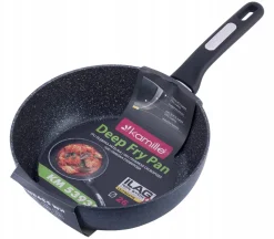 Patelnia głęboka gruba marmurowa 26cm