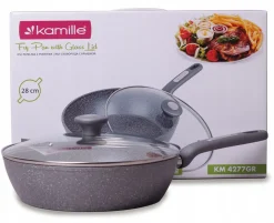 Patelnia głęboka wok 28cm z pokrywką