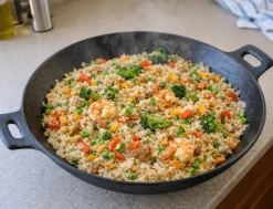 Patelnia głęboka wok żeliwny 30cm