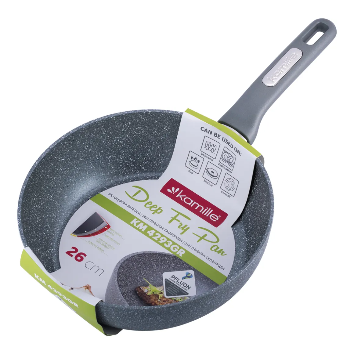 Patelnia głęboka wok granitowa 26cm