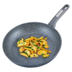 Patelnia granitowa 30cm z pokrywką