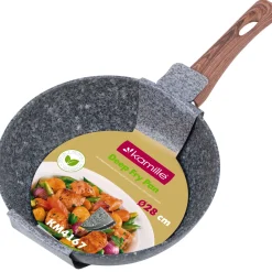 Patelnia granitowa głęboka, wok 28cm