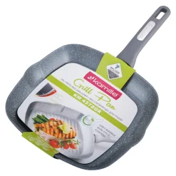 Patelnia grillowa granitowa 28cm