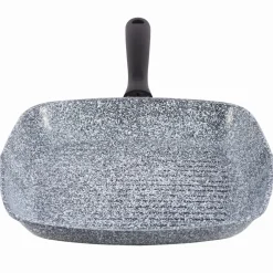 Patelnia grillowa granitowa 28cm z pokrywką