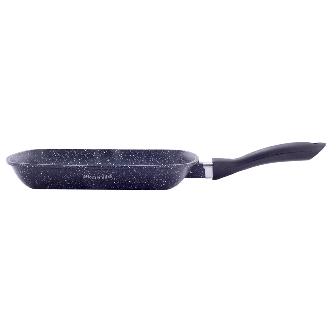 Patelnia grillowa marmurowa 28cm z pokrywką
