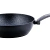 Patelnia marmurowa solidna głęboka, wok 26 cm