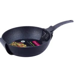 Patelnia marmurowa solidna głęboka, wok 26 cm