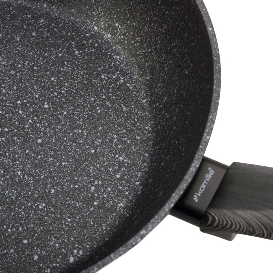 Patelnia marmurowa solidna głęboka, wok 28 cm