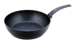 Patelnia marmurowa solidna głęboka, wok 32 cm