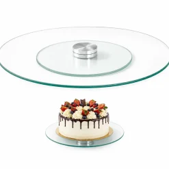 Patera do tortu obrotowa szklana do dekorowania ciast tortu 30 cm Kamille