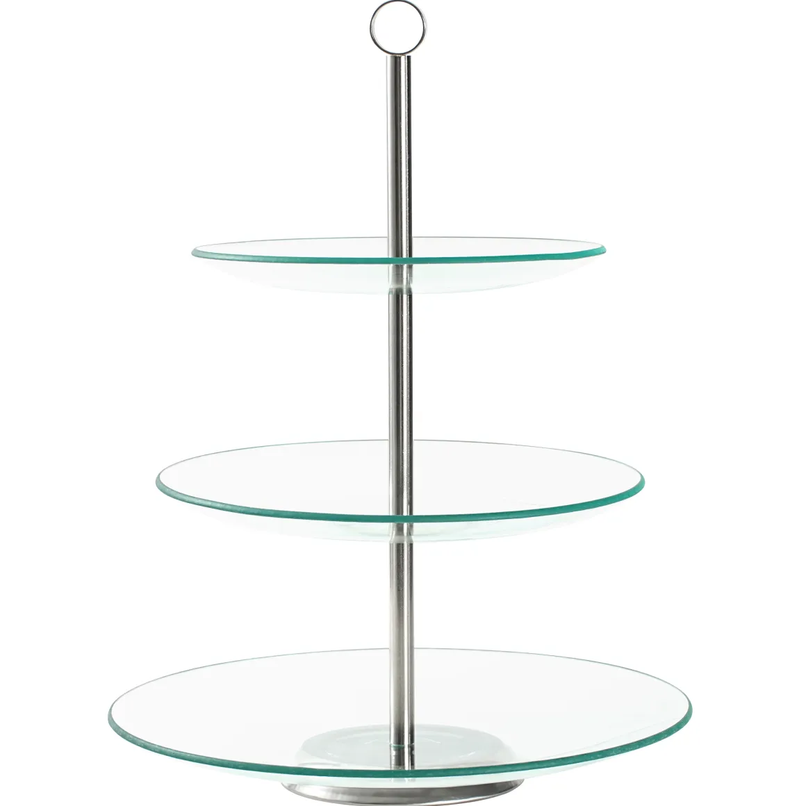 Patera szklana trzypoziomowa talerz na ciastka torty 21/25/30 cm Kamille