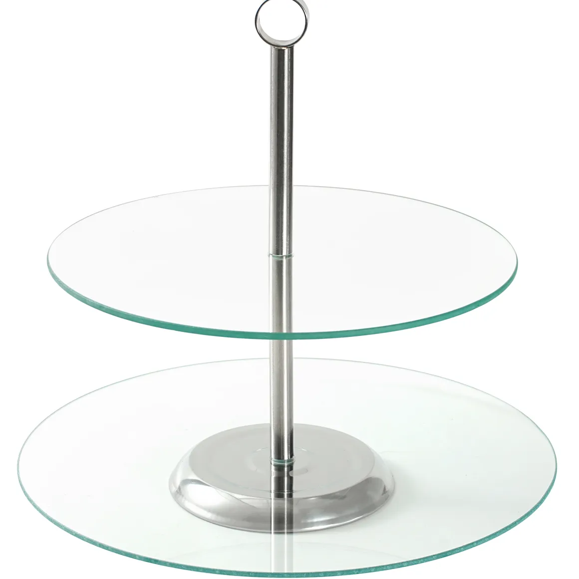 Patera talerz szklana dwupoziomowa na ciastka torty 21/25 cm Kamille