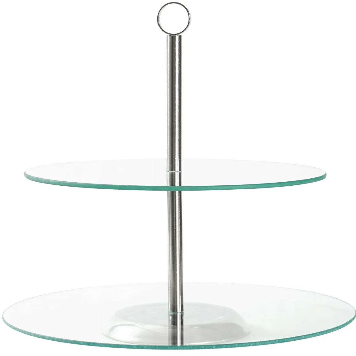 Patera talerz szklana dwupoziomowa na ciastka torty 21/25 cm Kamille