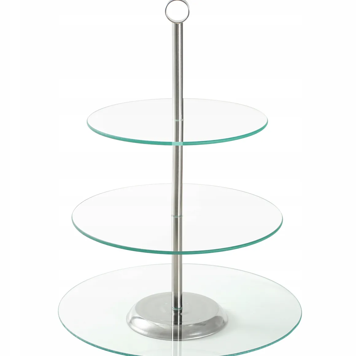 Patera talerz szklana trzypoziomowa na ciastka torty 21/25/30 cm Kamille