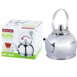 Piękny czajnik imbryk imbryczek ze stali nierdzewnej 0,8L