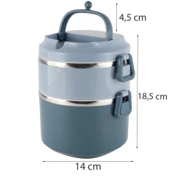 Pojemnik obiadowy, lunchbox, menażka dwukomorowy 1,7L