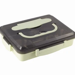 Pojemnik obiadowy, lunchbox z przegrodami + sztućce