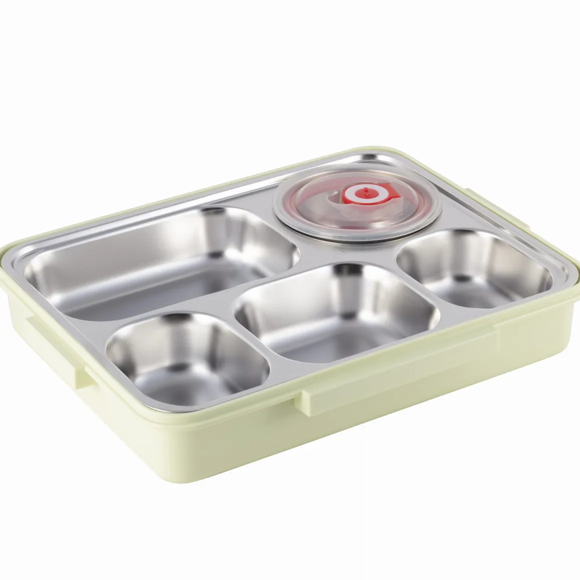 Pojemnik obiadowy, lunchbox z przegrodami + sztućce