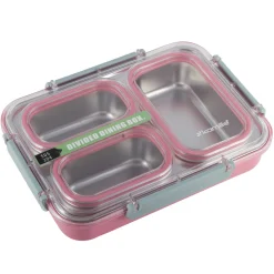 Pojemnik obiadowy, lunchbox z przegrodami do pracy, szkoły