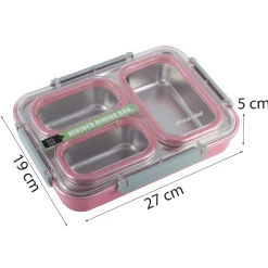 Pojemnik obiadowy, lunchbox z przegrodami do pracy, szkoły