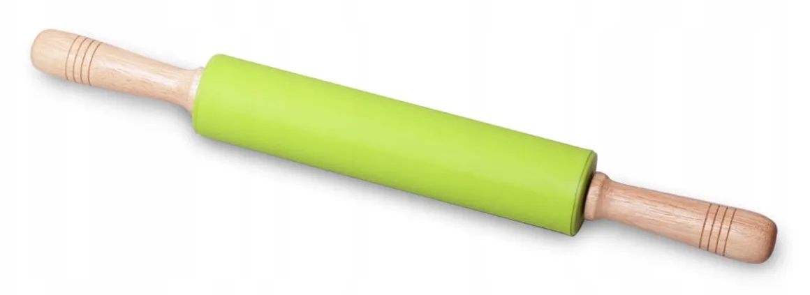 Poręczny wałek do ciasta silikonowy, obrotowy 47cm
