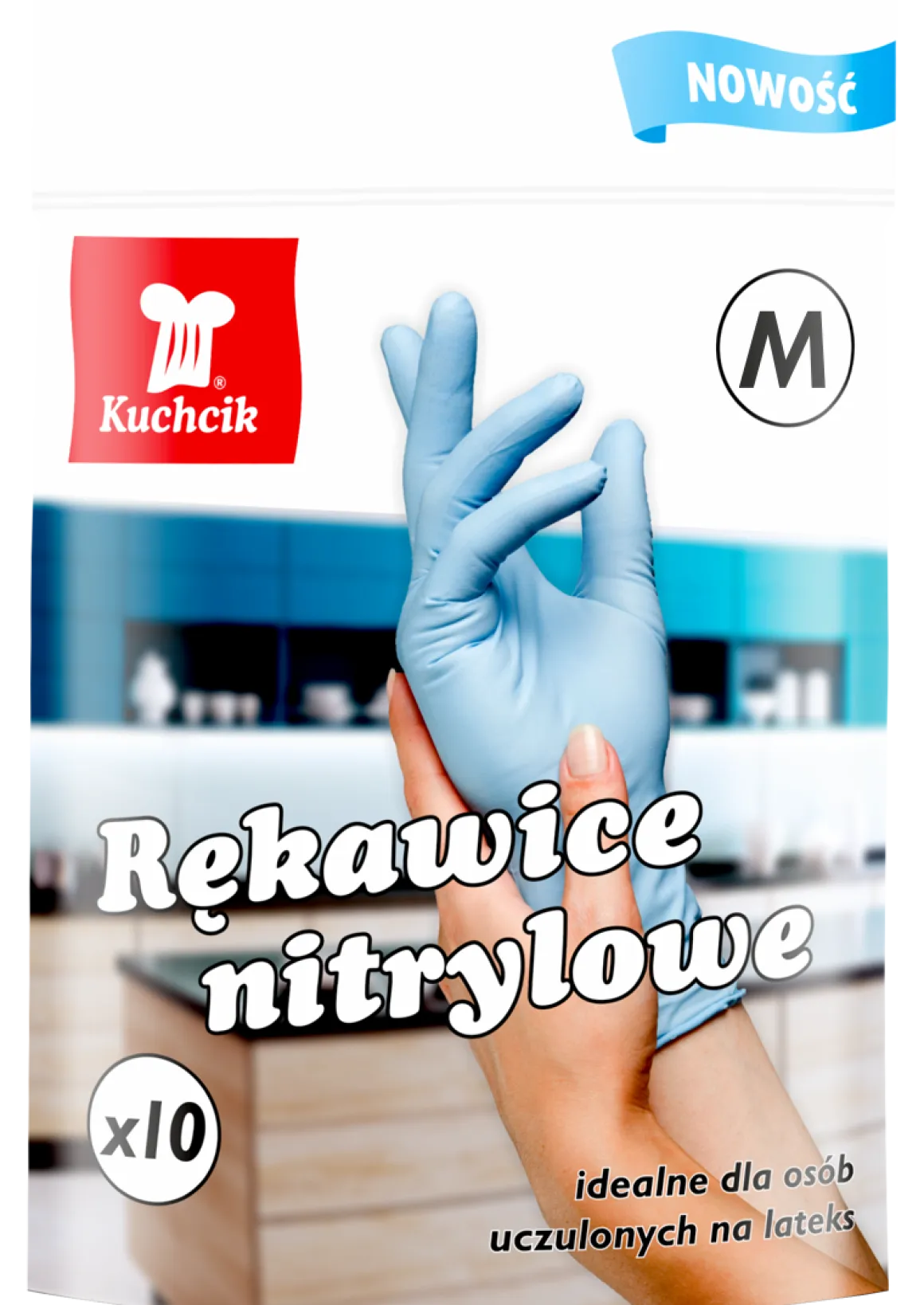 RĘKAWICE RĘKAWICZKI NITRYLOWE NIEBIESKIE M