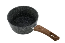Rondel garnek granitowy 1,2L 16cm imitacja drewna