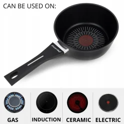 Rondel garnek nieprzywierający rondelek 1,2 l indukcja gaz Kamille