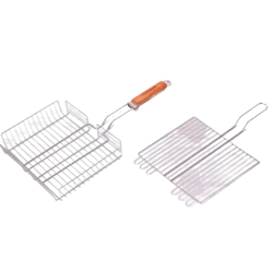 Ruszt do grillowania mięsa, ryb, warzyw z bokami 31cm