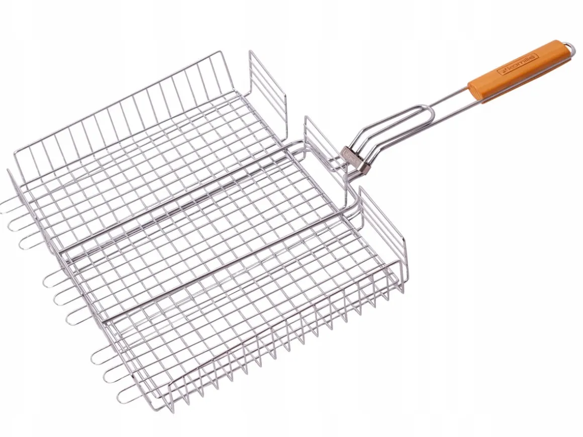 Ruszt do grillowania mięsa, ryb, warzyw z bokami 30cm
