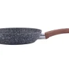 Solidna patelnia granitowa imitacja drewna 28cm